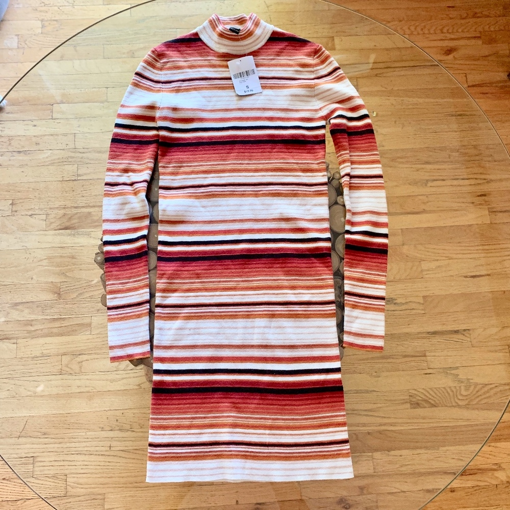 Fitted Ribbed Sweater Dress - Picture 2 of 6